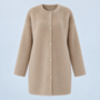 Veste à col rond Savrille — beige, produit seul