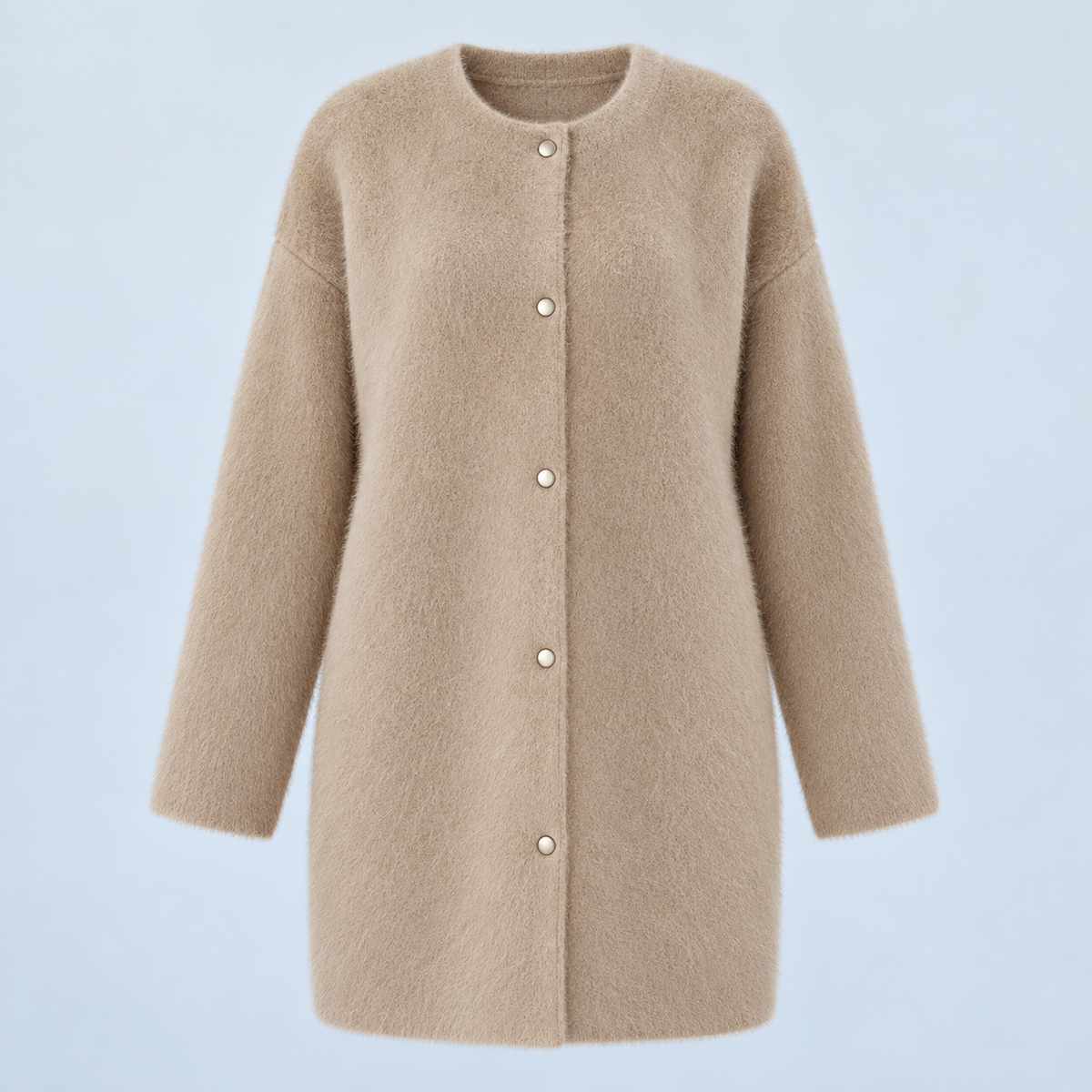 Veste à col rond Savrille — beige, produit seul
