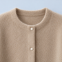 Veste à col rond Savrille — détail du col