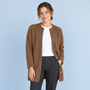 Veste à col rond Savrille — marron
