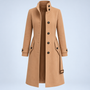 Manteau long à col montant — camel, produit seul