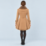Manteau femme cintré camel — vue dos