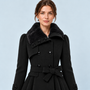 Manteau femme cintré noir — vue detail