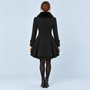 Manteau femme cintré noir — vue dos