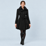 Manteau femme cintré noir — vue face