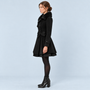 Manteau femme cintré noir — vue profil