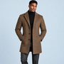 Manteau homme à col classique — kaki — face