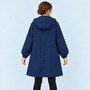 Parka femme déperlante à capuche — bleu-marine — vue dos
