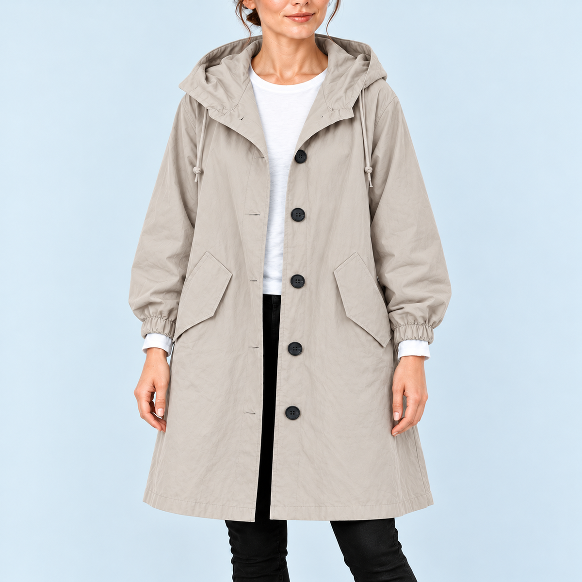 Parka femme déperlante à capuche — grege — vue detail