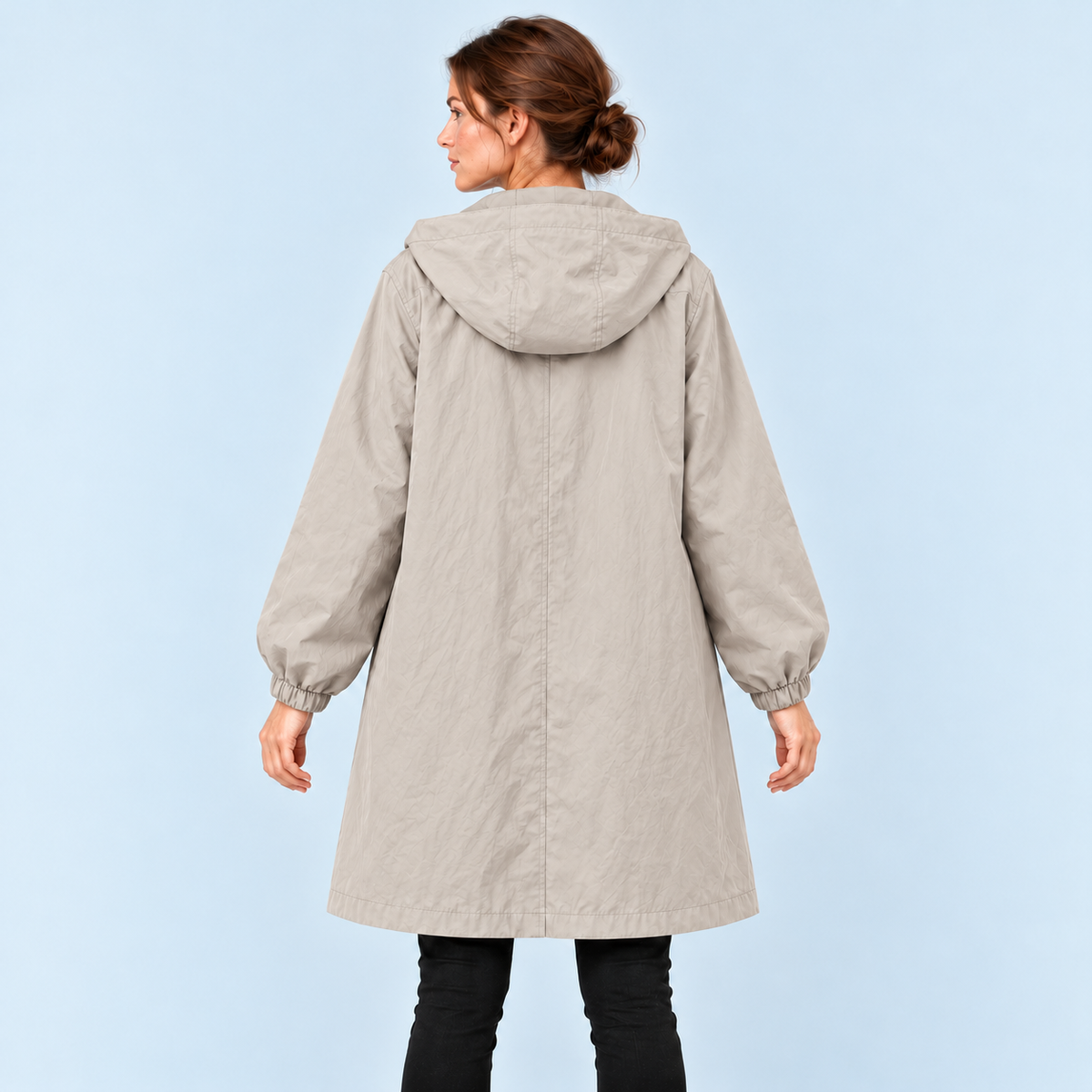 Parka femme déperlante à capuche — grege — vue dos