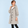 Parka femme déperlante à capuche — grege — vue profil