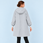 Parka femme déperlante à capuche — gris — vue dos