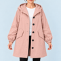 Parka femme déperlante à capuche — rose — vue detail