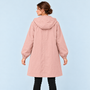 Parka femme déperlante à capuche — rose — vue dos