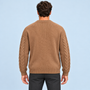 Pull ample homme marron, dos reconstitué — détails à vérifier