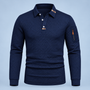 Pull polo bleu marine – vue de face sans mannequin