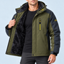 Veste outdoor homme doublée à capuche — vert — detail