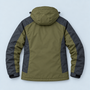 Veste outdoor homme doublée à capuche — vert — plat-dos