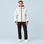 Veste unisexe à capuche et poches zippées — Blanc - porté homme
