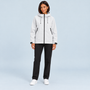 Veste unisexe à capuche et poches zippées — Blanc - porté femme