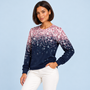 Sweat rose vue trois quarts